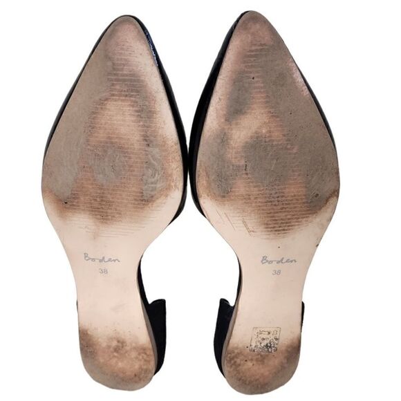 Boden- Women’s D’Orsay Cleo Black Patent Mixed Media Leather Flats, Size 38/ 7.5 - Picture 12 of 15